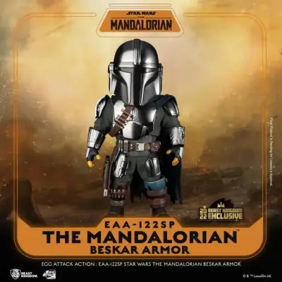 Figurine egg attack act mandalorian beskar armor